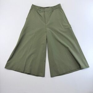 Banana Republic Sculpted Stretch Olive Green Wide Leg Culottes Pants Womens 2